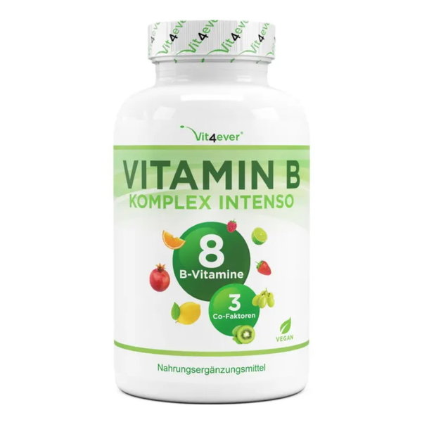 Vitamin B Komplex Intenso - alle 8 B-Vitamine + 3 Co-Faktoren